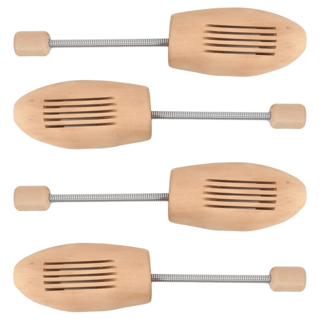 vidaXL Shoe Stretchers 2 Pairs Size 35-38 Solid Lotus Wood