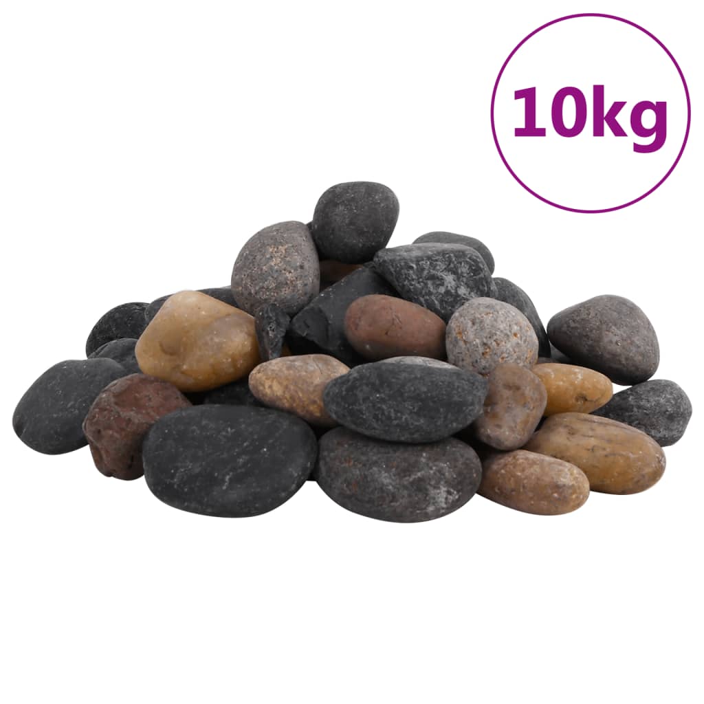 vidaXL Polished Pebbles 2-5 cm 10 kg Multicolor