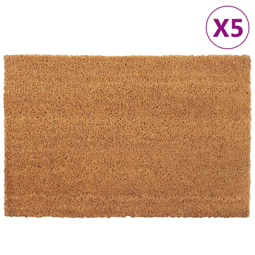 vidaXL Doormats 2 pcs 40x60 cm Tufted Coir Natural