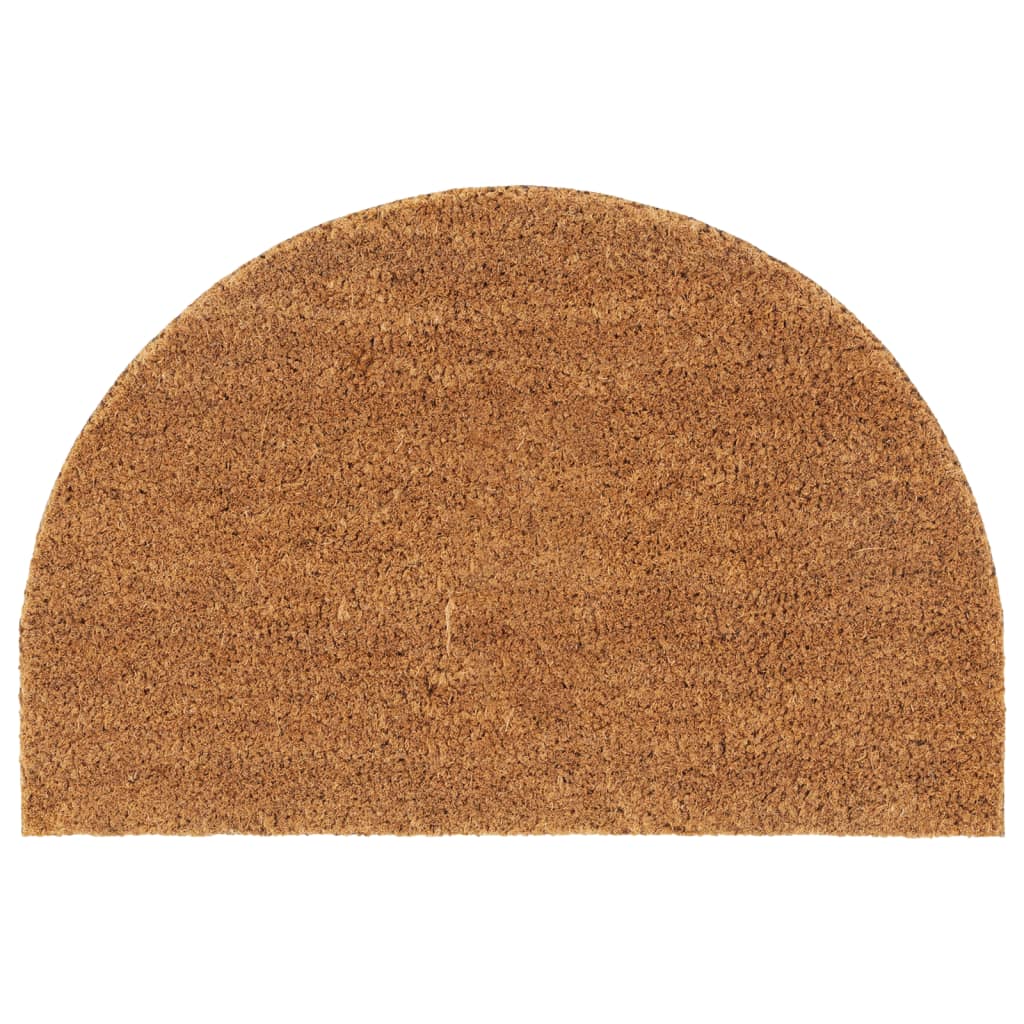 vidaXL Half-round Doormat 50x80 cm Tufted Coir Natural