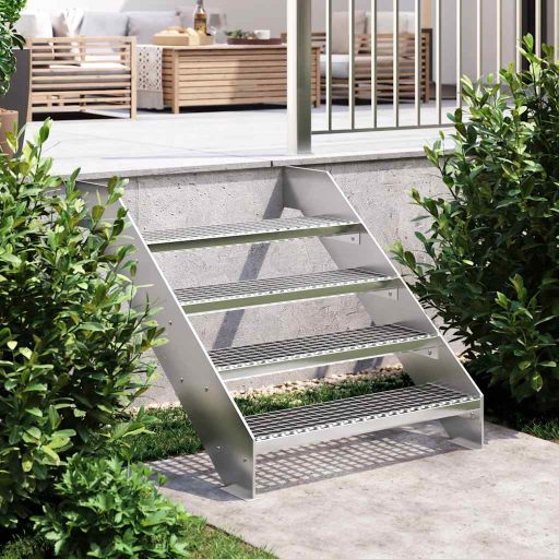 vidaXL Stair tread grating 60x24x7 cm galvanized steel