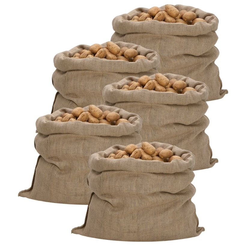 vidaXL Jute Sacks 5 pcs 340 g/m² 60x105 cm 100% jute