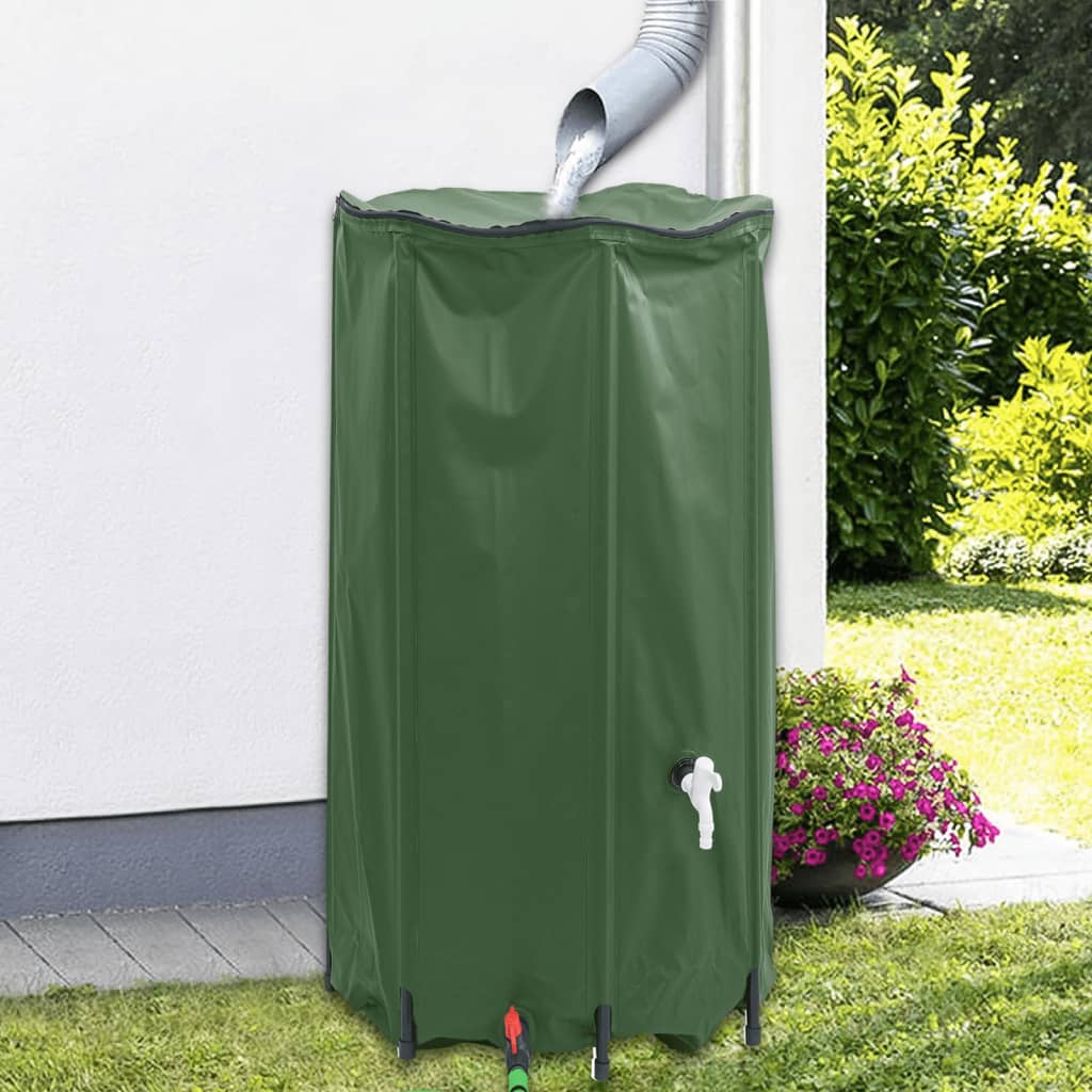 vidaXL Regenton inklapbaar met tap 1350 L