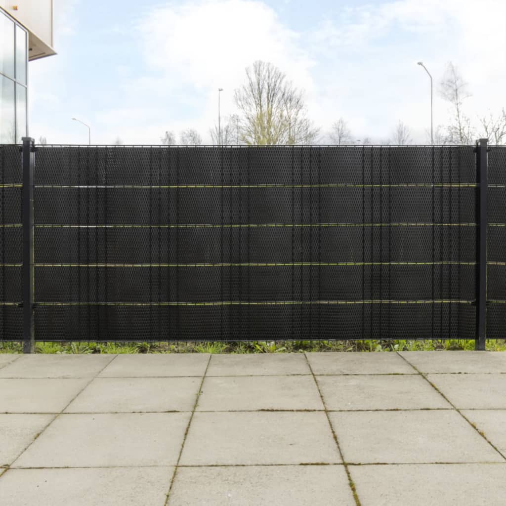 vidaXL Balcony Screens 5 pcs 255x19 cm poly rattan anthracite