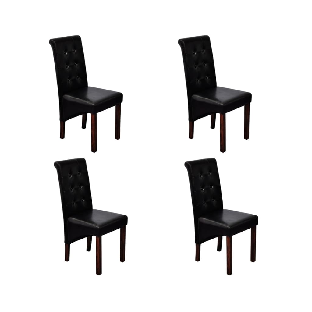 vidaXL Eetkamerstoelen 4 st kunstleer wit