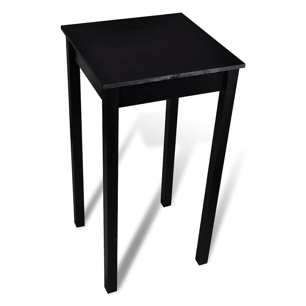 vidaXL Bartafel met 4 barkrukken zwart