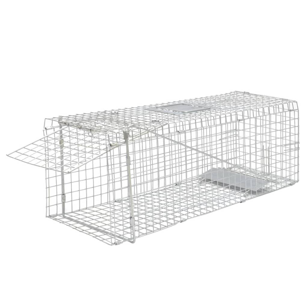 vidaXL Animal Trap 64.5x25x26.5 cm Galvanized Iron