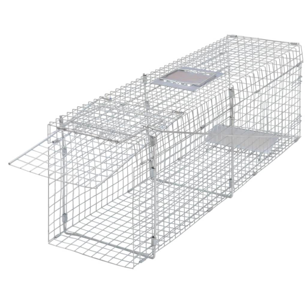 vidaXL Animal Trap 64.5x25x26.5 cm Galvanized Iron
