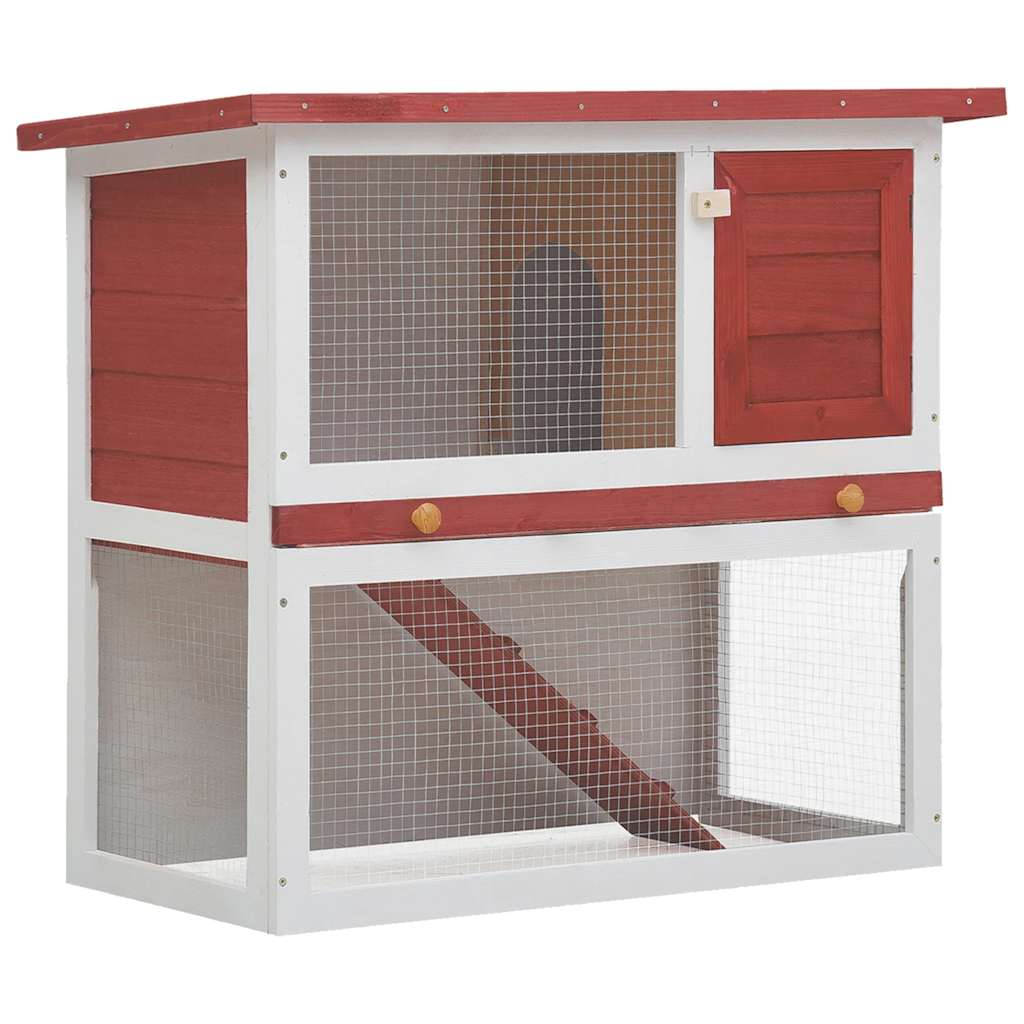 vidaXL Outdoor Rabbit Hutch with 1 Door Wood