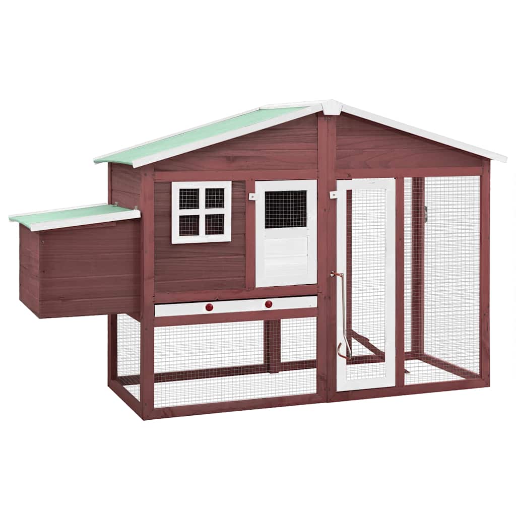 vidaXL Chicken Coop with Nest Box Solid Pinewood