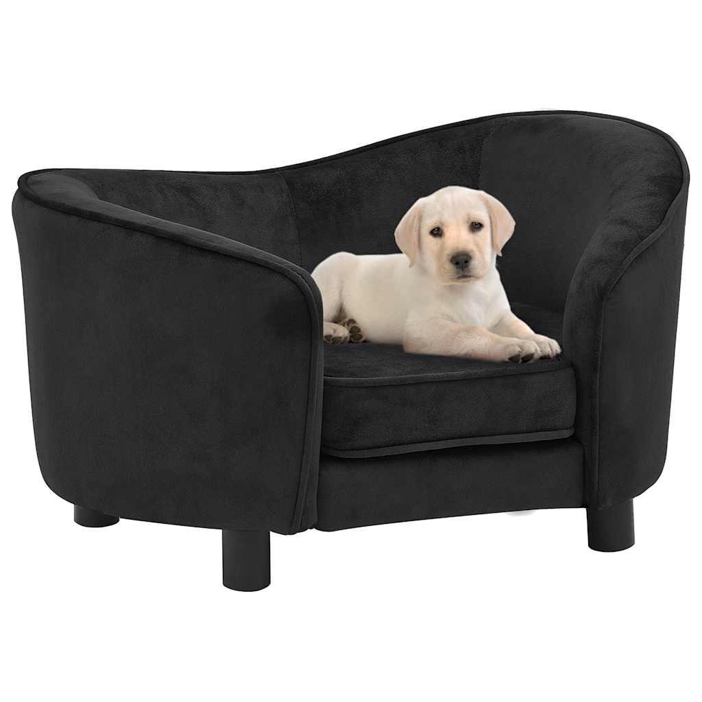 vidaXL Hondenbank 69x49x40 cm pluche grijs