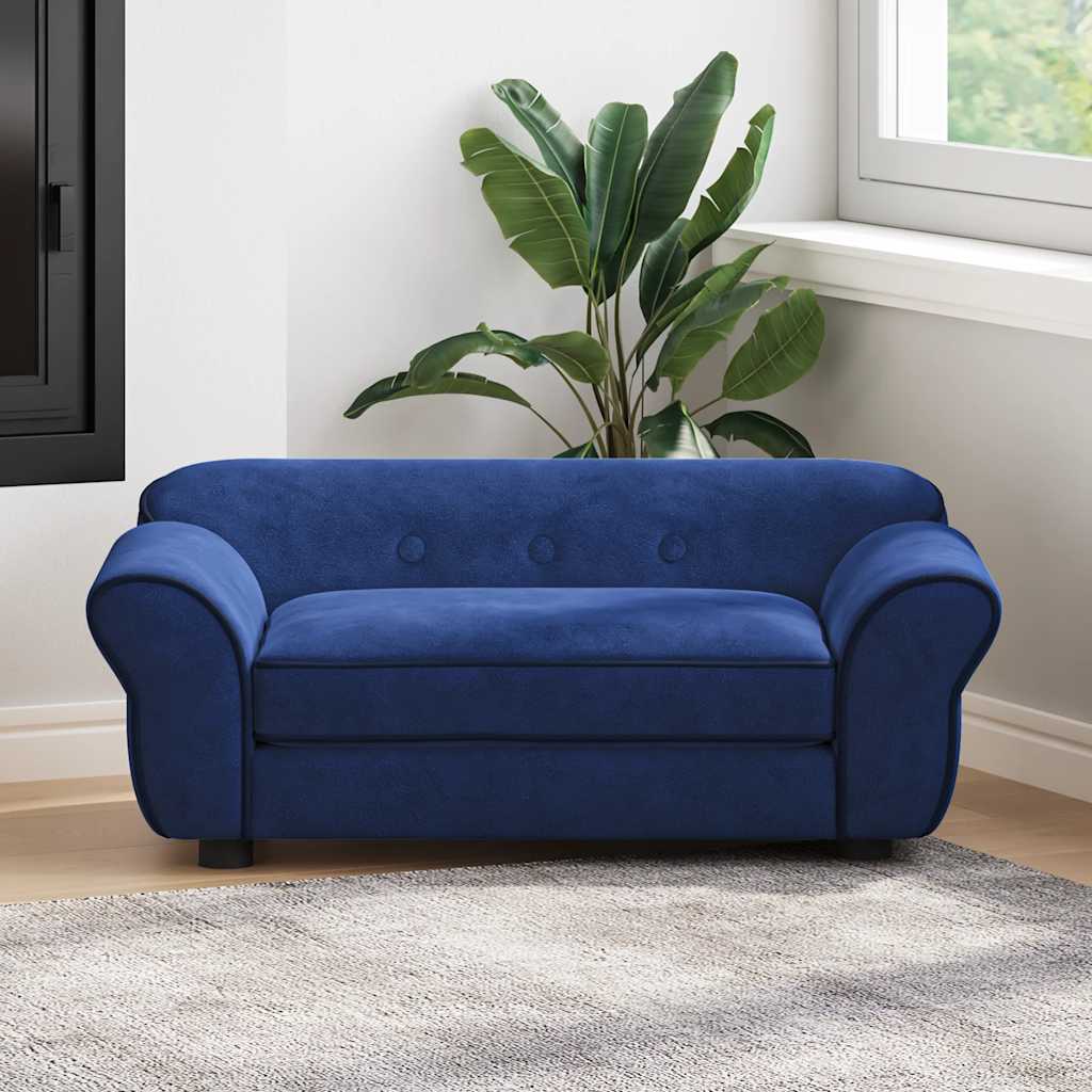 vidaXL Dog Sofa 72x45x30 cm Plush Black