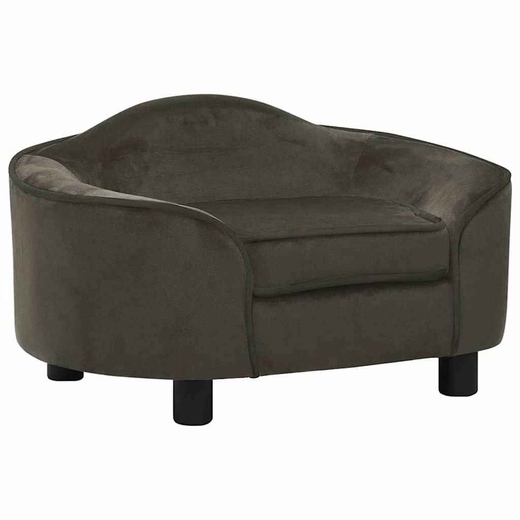 vidaXL Dog Sofa 67x47x36 cm Plush Black