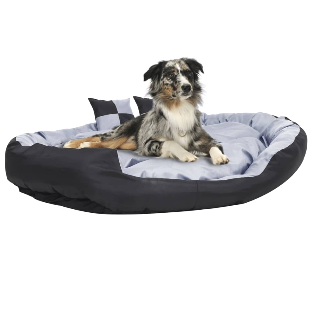 vidaXL Hondenkussen omkeerbaar en wasbaar 65x50x20 cm grijs en zwart