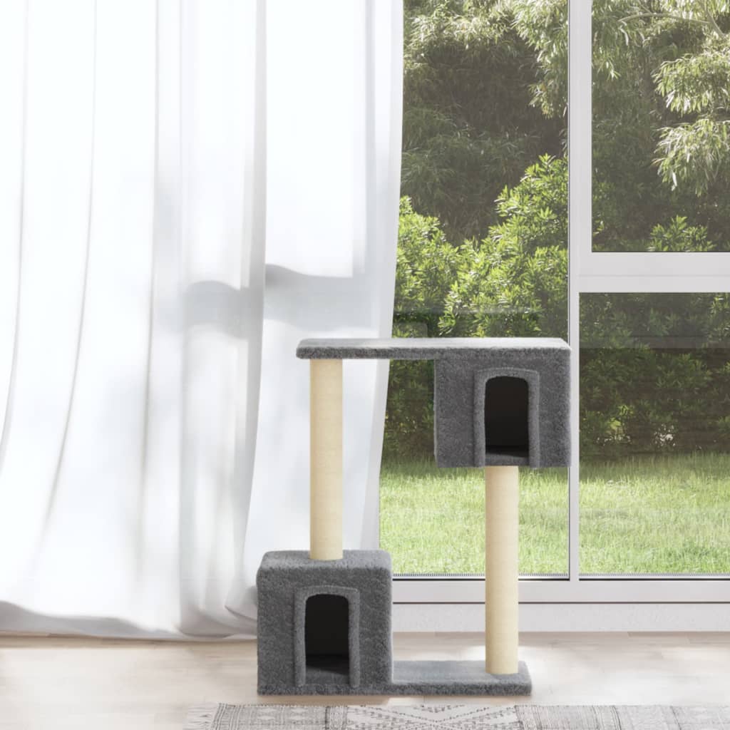 vidaXL Kattenkrabpaal met sisal krabpalen 60 cm crèmekleurig
