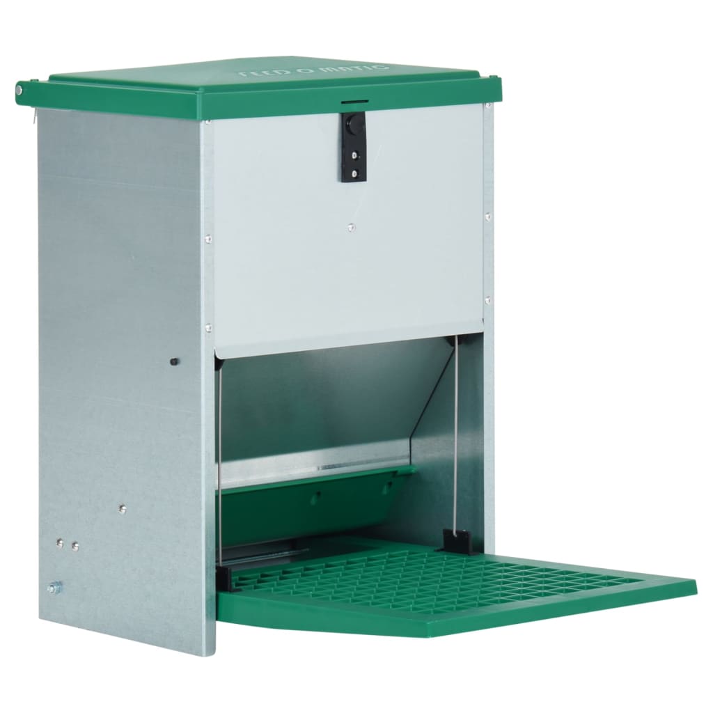 vidaXL Pluimveevoerbak automatisch met pedaal 8 kg
