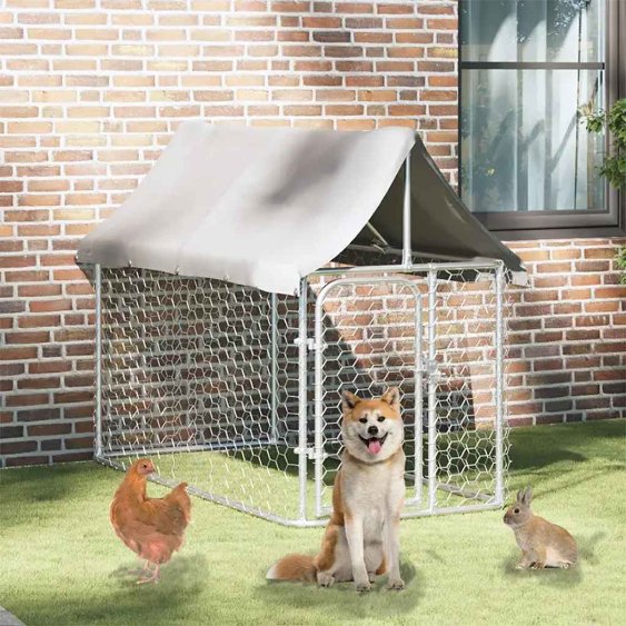 vidaXL Outdoor Dog Kennel with Roof 100x100x150 cm