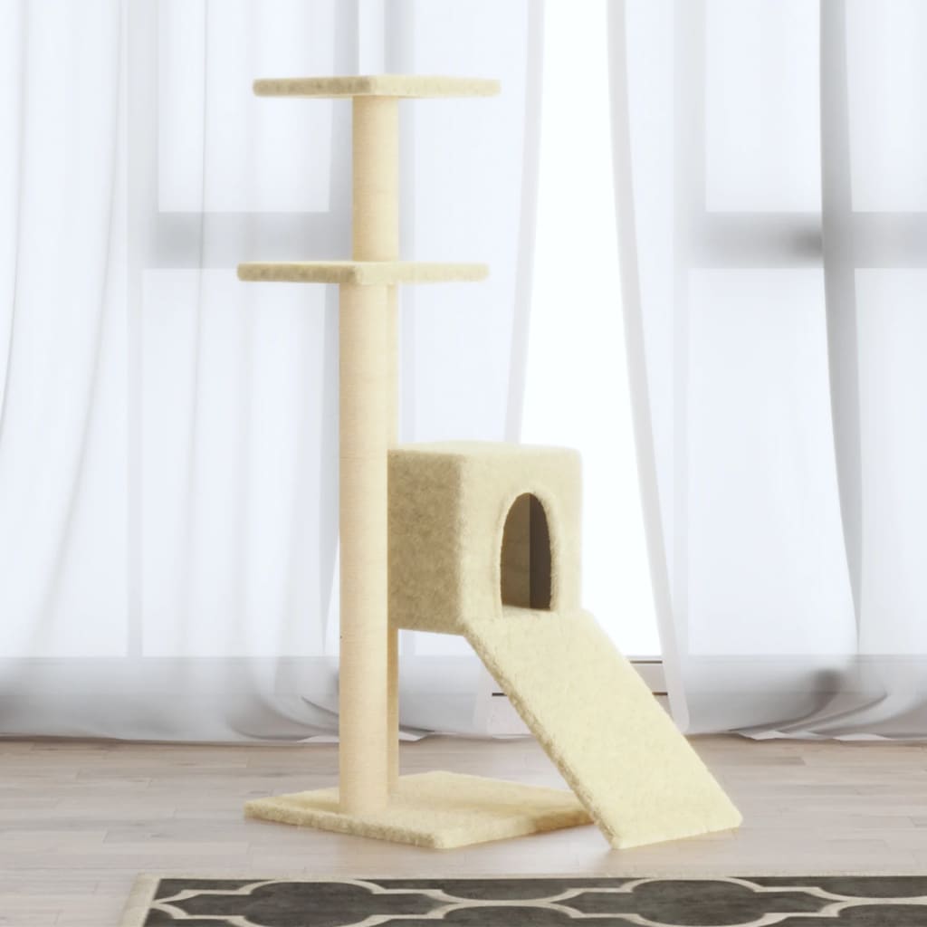 vidaXL Meuble de jardin avec palettes en sisal 92 cm crème jaune