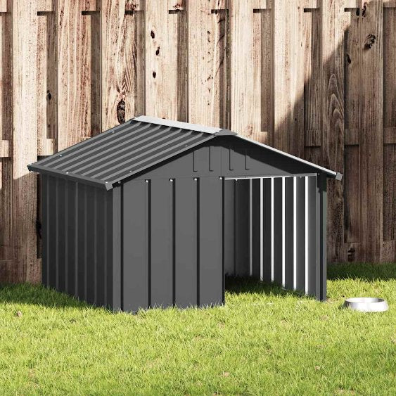 vidaXL Hondenhok 116,5x103x81,5 cm couleur acier inoxydable galvanisé