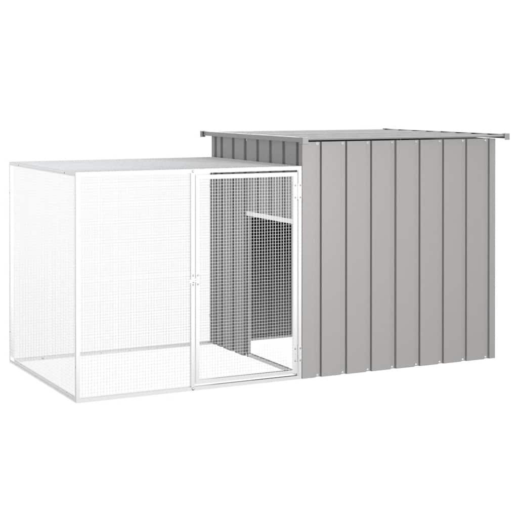 vidaXL Chicken Coop 200x91x100 cm Galvanized Steel Anthracite