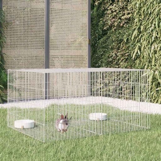 vidaXL Rabbit Cage 78x54x54 cm Galvanised Iron
