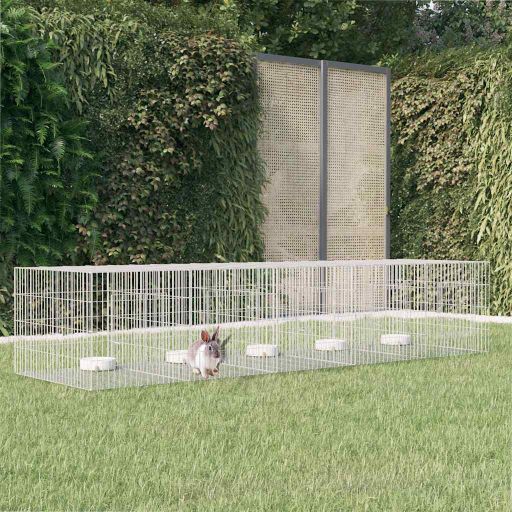 vidaXL Rabbit Cage 78x54x54 cm Galvanised Iron