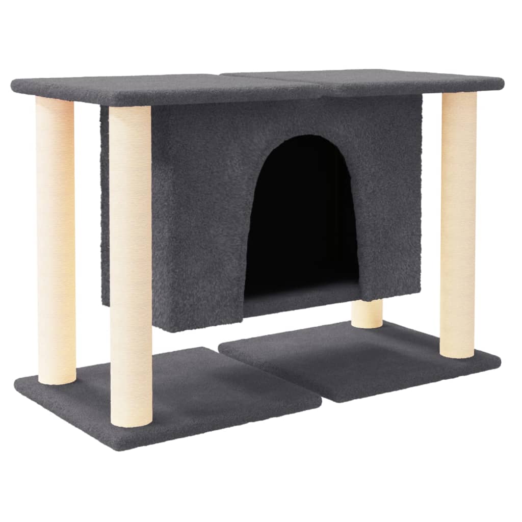 vidaXL Kattenmeubel met sisal krabpalen 50 cm donkergrijs