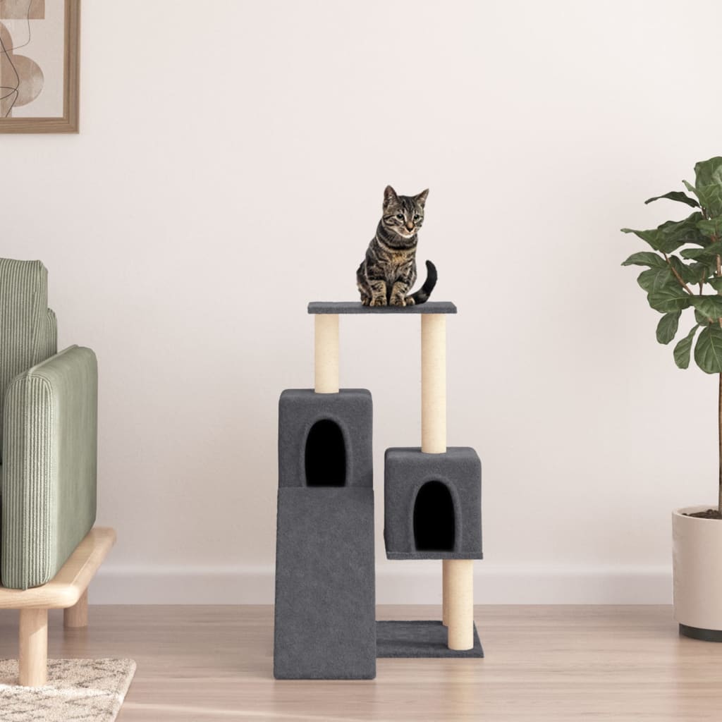 vidaXL Cat Tree with Sisal Scratching Posts 82 cm Cream