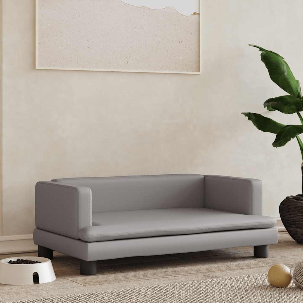 vidaXL Dog Bed 80x45x30 cm Artificial Leather Brown