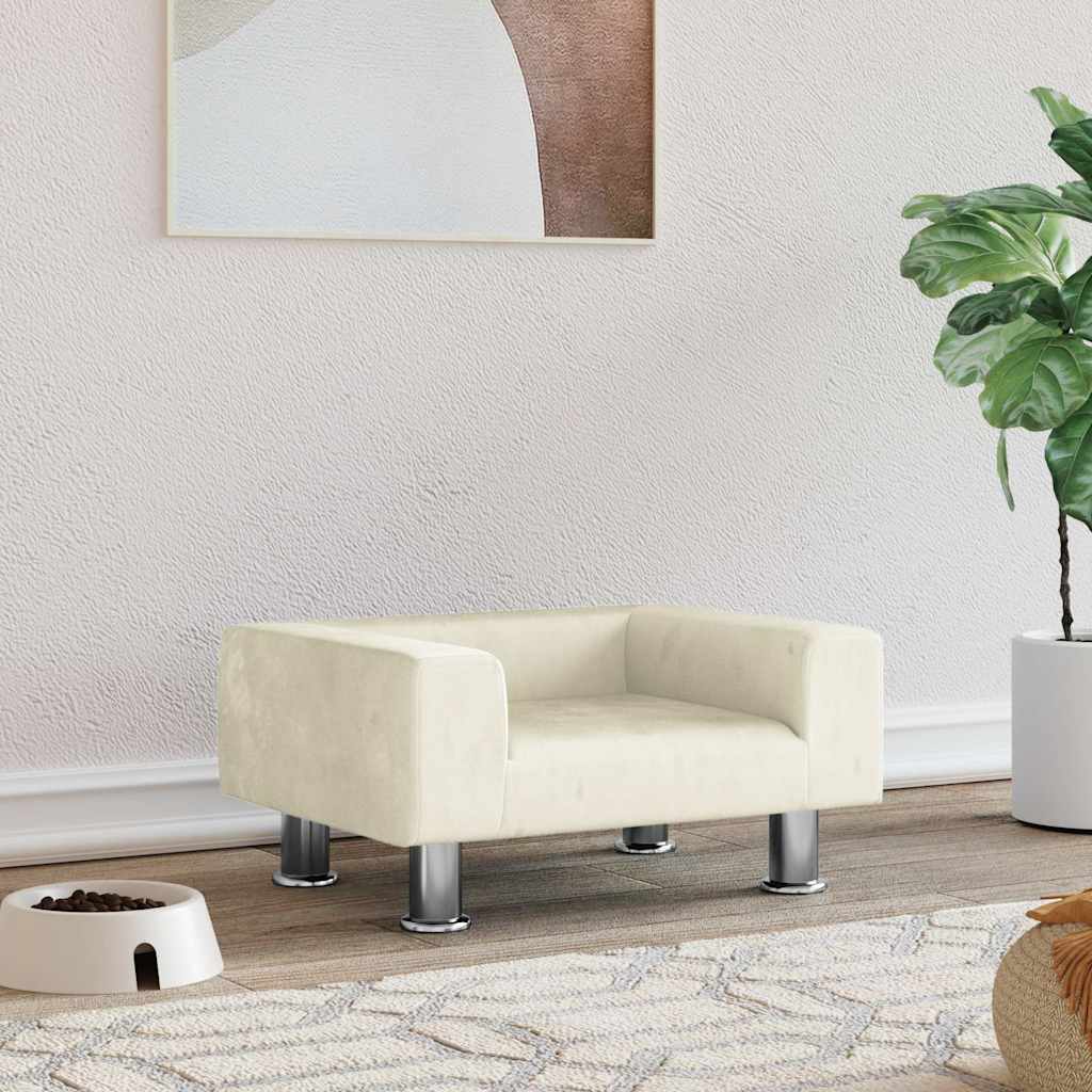 vidaXL Dog Bed 70x45x26.5 cm velvet blue