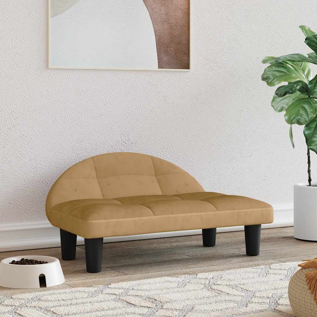 vidaXL Dog Bed 70x52x30 cm Fabric Cream
