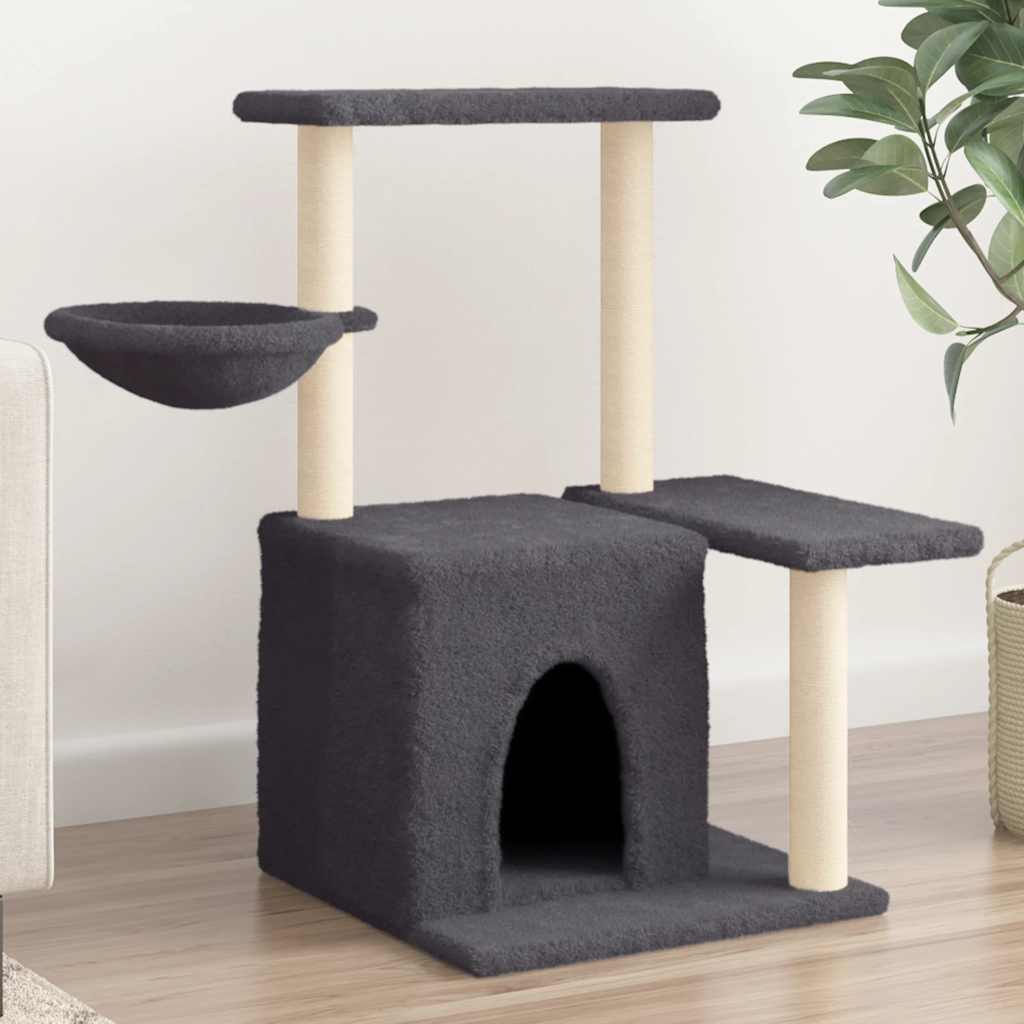 vidaXL Cat Tree with Sisal Scratching Posts 83 cm Cream