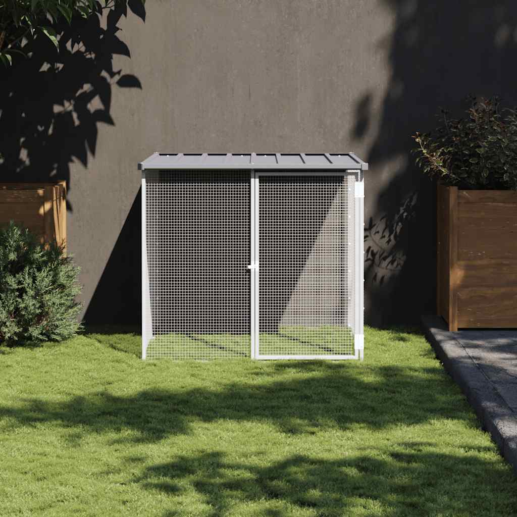 vidaXL Chicken Coop with Roof 103x98x90 cm Galvanised Steel Anthracite