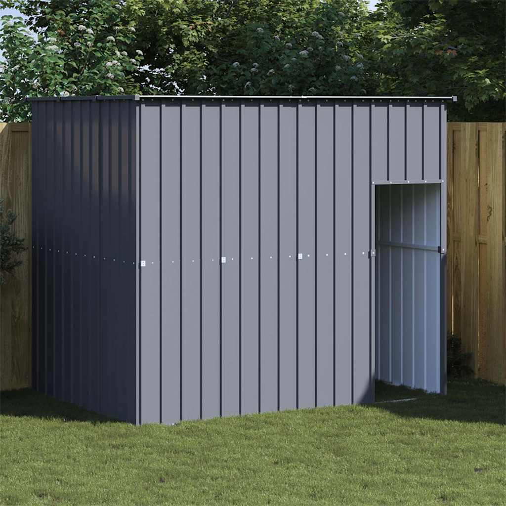vidaXL Dog Kennel with Roof 214x153x181 cm Galvanized Steel Anthracite