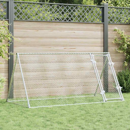 vidaXL Kippenhok 200x105x91 cm gegalvaniseerd staal zilverkleurig