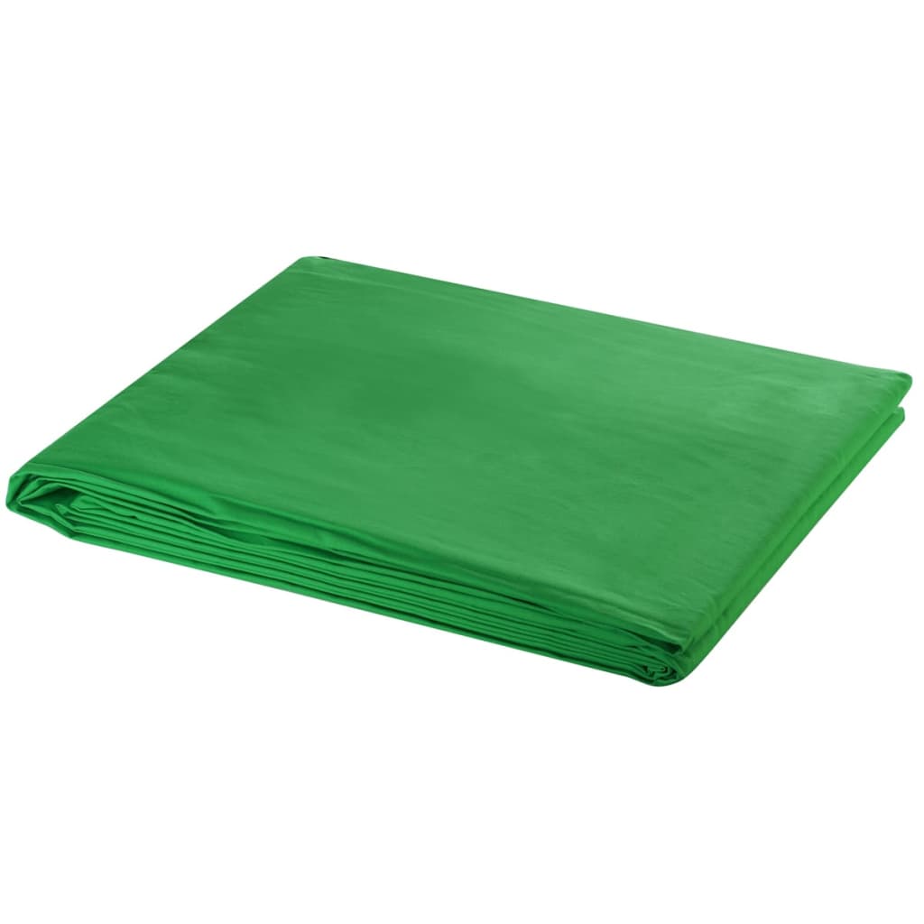 vidaXL Achtergrond zonder standaard chromakey 300x300 cm katoen groen