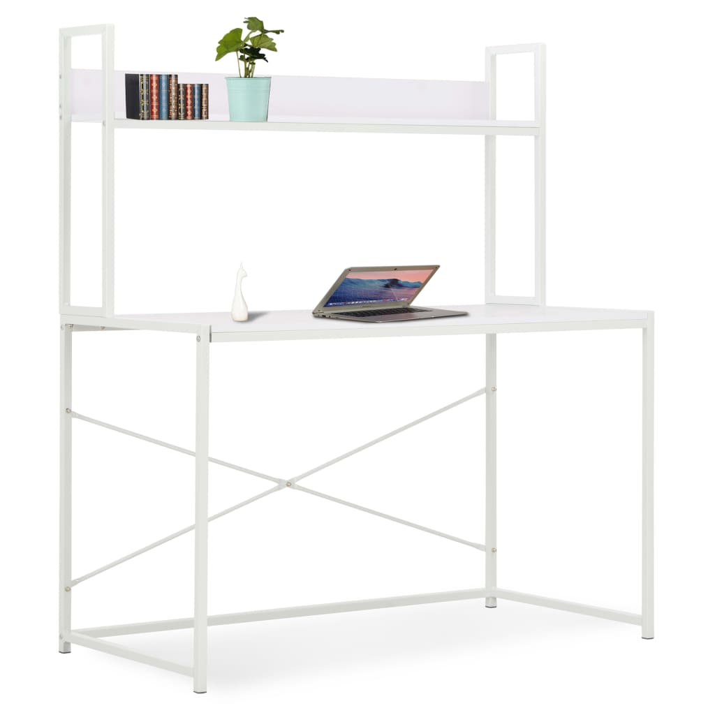 vidaXL Computerbureau 120x60x138 cm wit