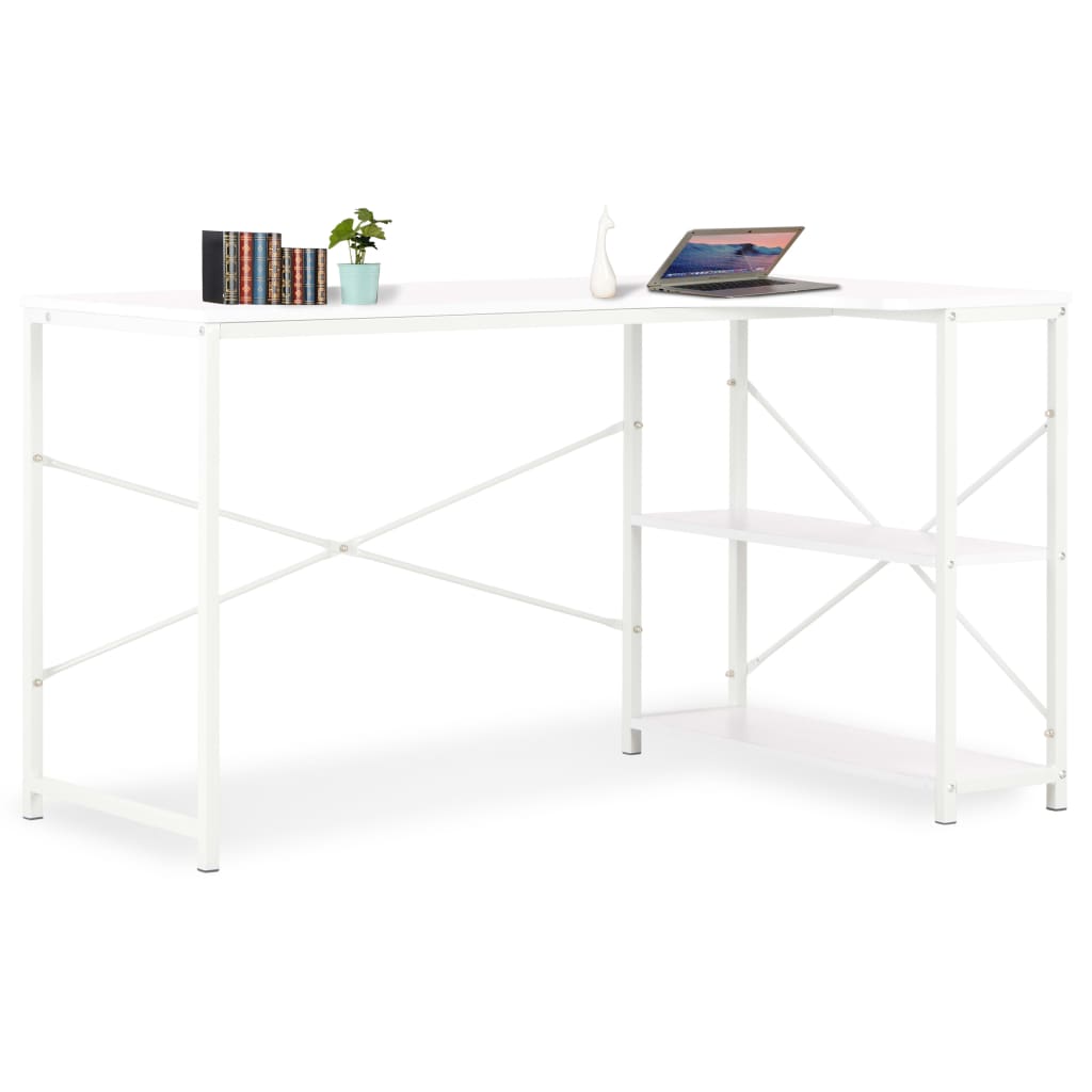 vidaXL Computerbureau 120x60x138 cm wit