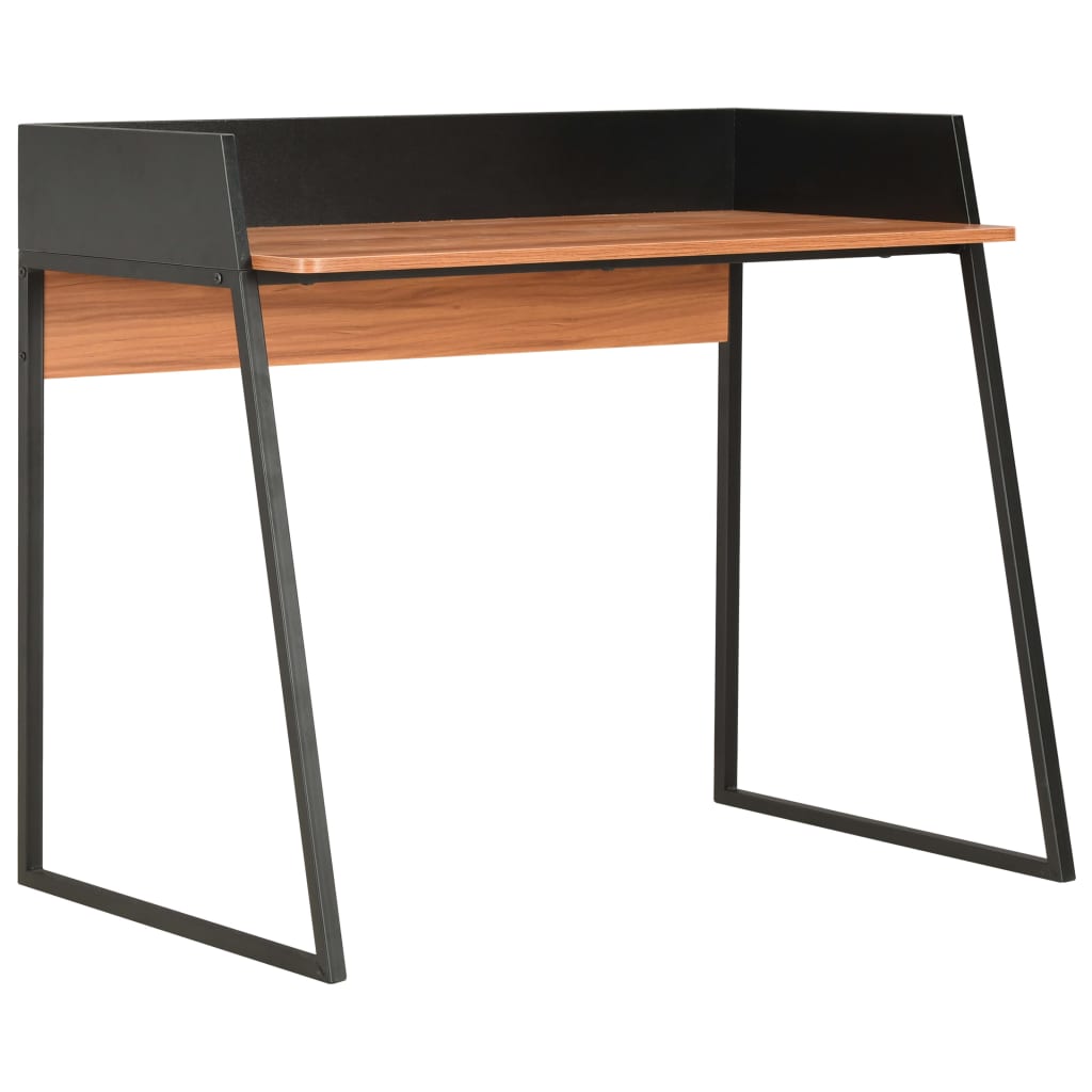 vidaXL Bureau 90x60x88 cm wit en eikenkleurig