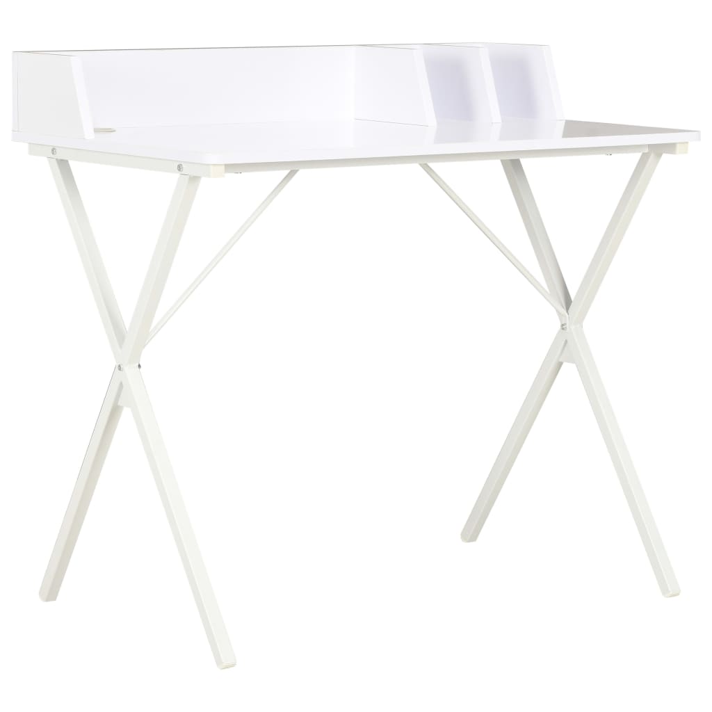vidaXL Bureau 80x50x84 cm wit en natuurlijk