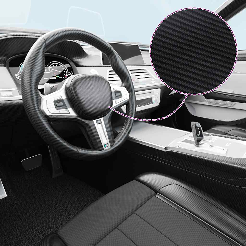 vidaXL Car Film 3D 100x150 cm black