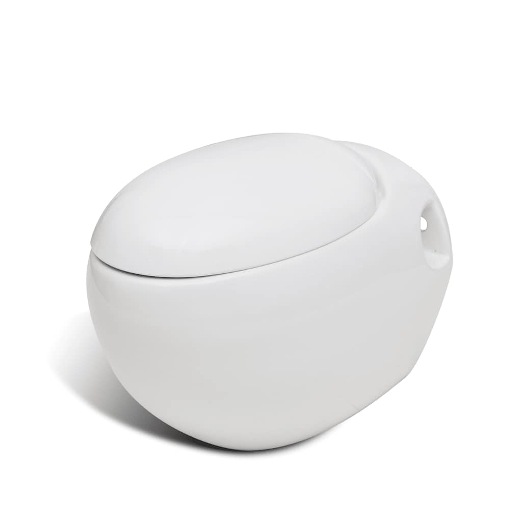 Nieuw Wandtoilet Ei-design hangend wit