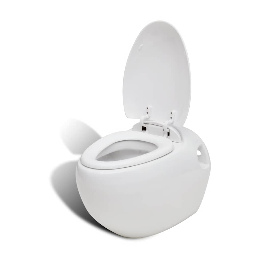 Nieuw Wandtoilet Ei-design hangend wit