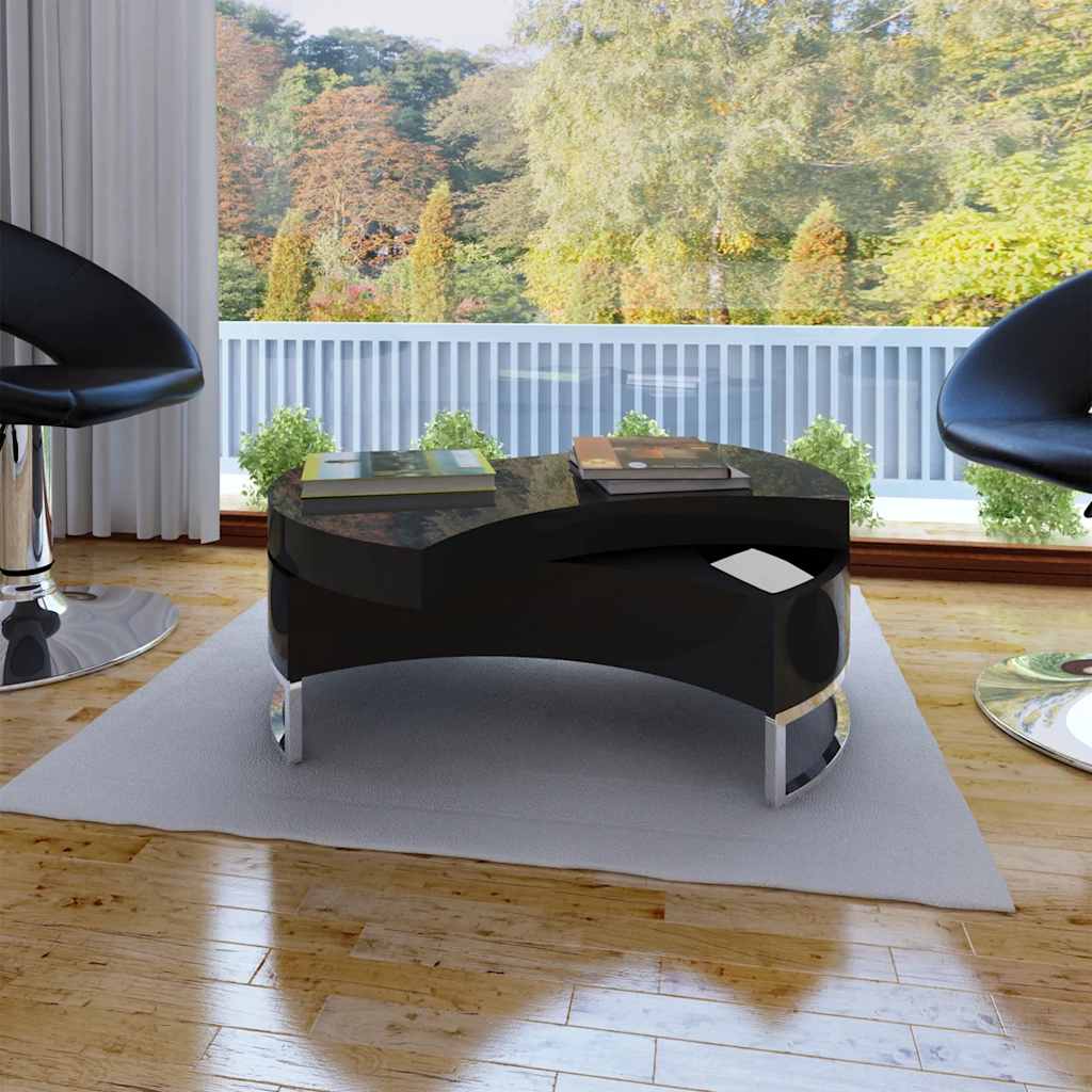 vidaXL Salontafel met aanpasbare vorm hoogglans wit