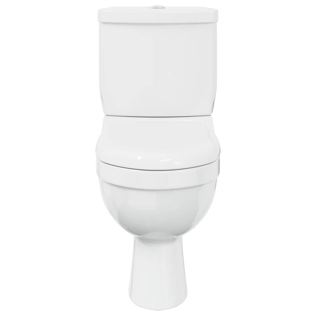 vidaXL Toilet met stortbak zwart