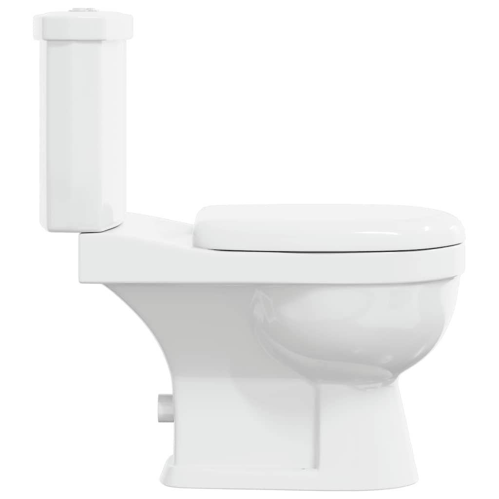 vidaXL Toilet met stortbak zwart