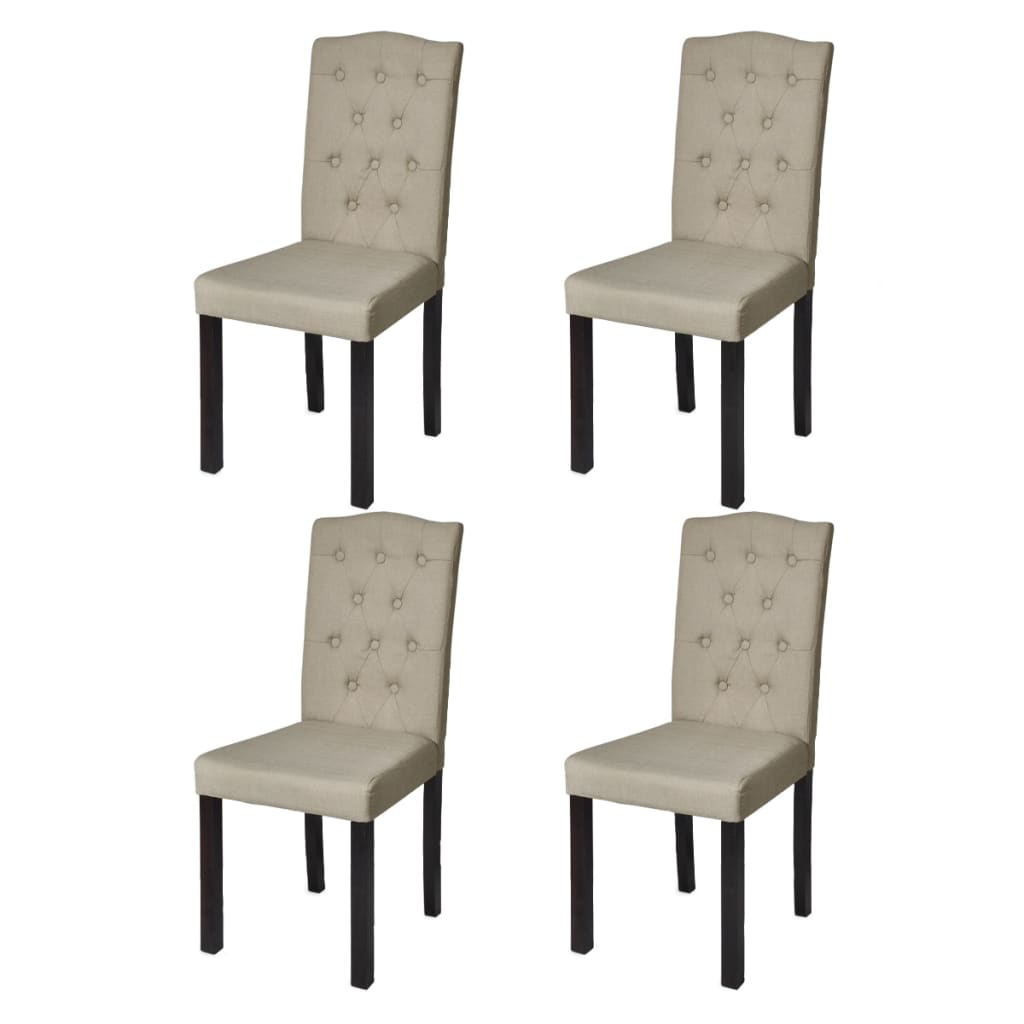 vidaXL Dining Chairs 6 pcs fabric camel