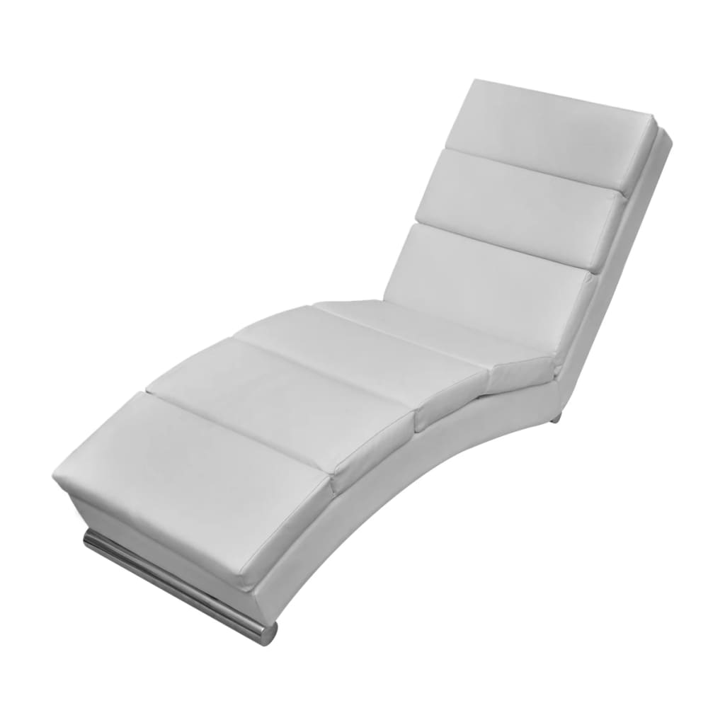 vidaXL Chaise longue kunstleer zwart