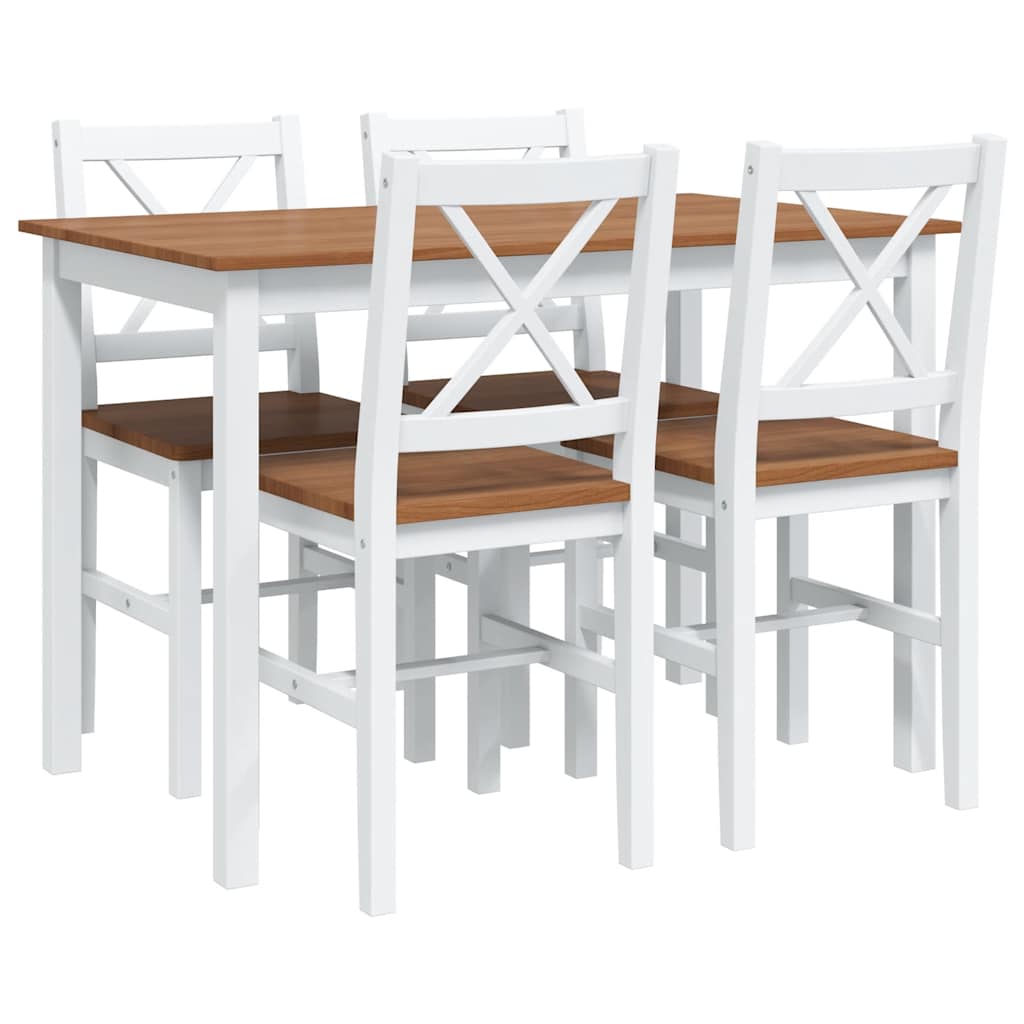 vidaXL 5-piece Dining Set white