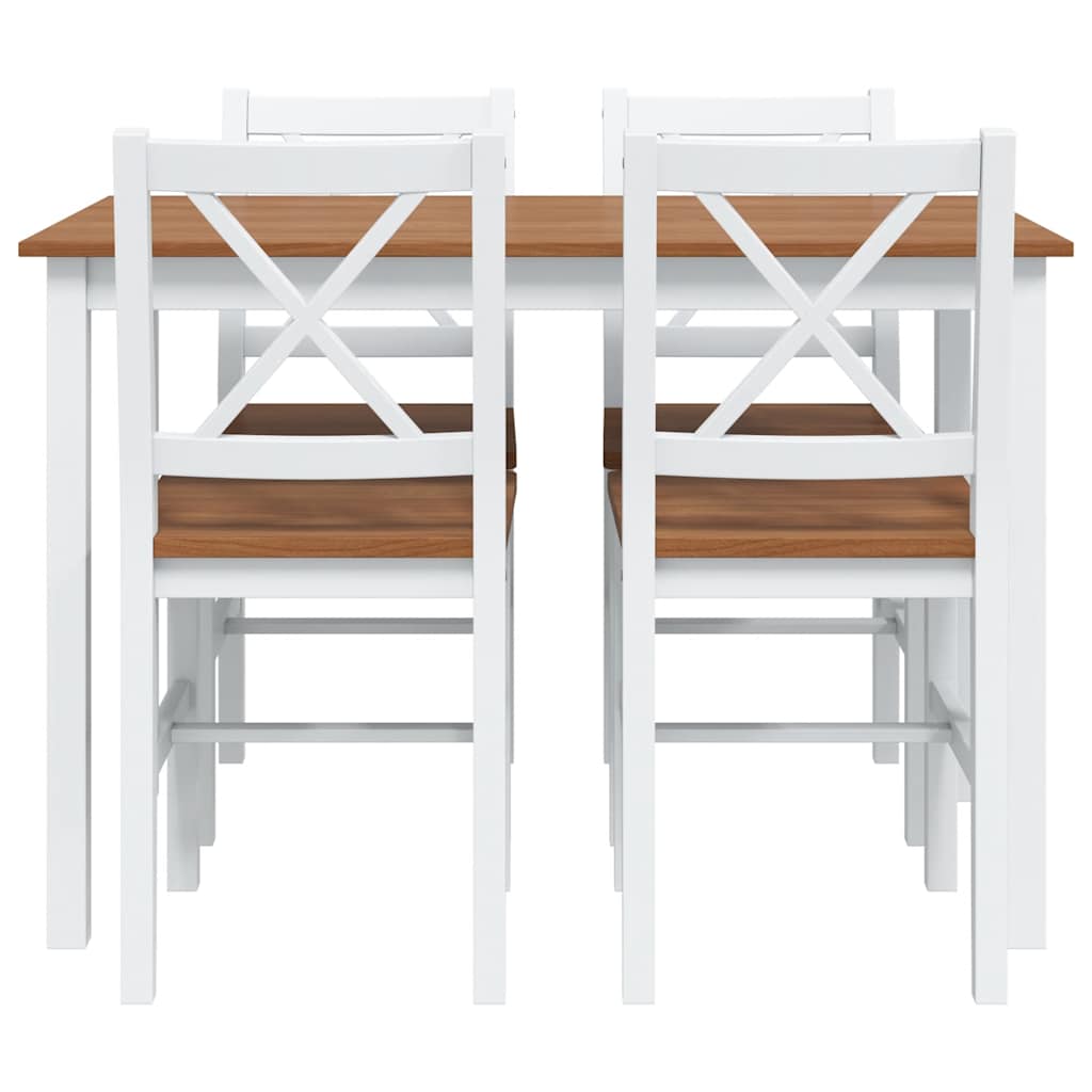 vidaXL 5-piece Dining Set white